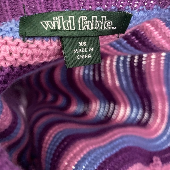 Y2K Halter Crochet Knit Dress Bold Fairy Grunge Vibrant Festival Boho Striped - Picture 8 of 10